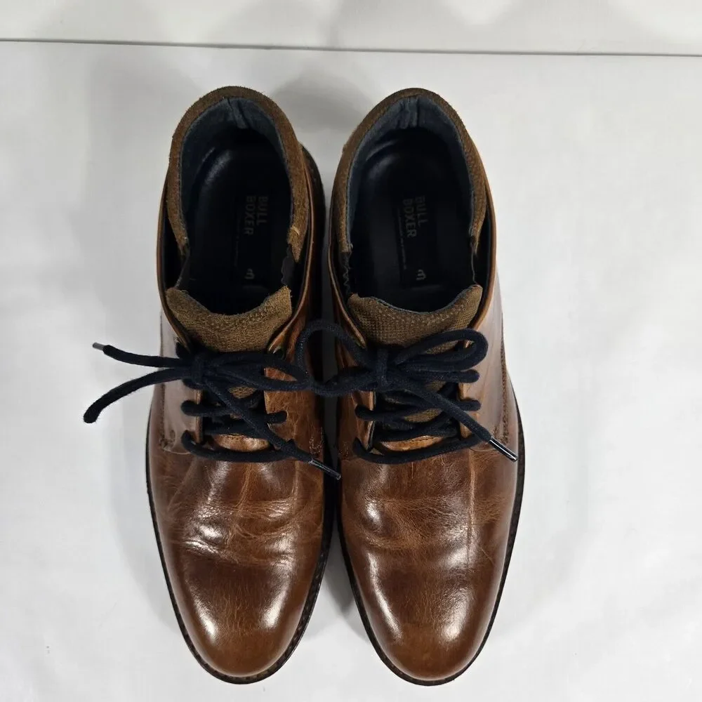 Bull‎ Boxer Men's Size 41 US Size 8 Brandyn Brown Leather Derby Shoes